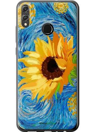 Чохол на huawei honor 8x квіти жовто-блакитні "5308u-1596-10746"