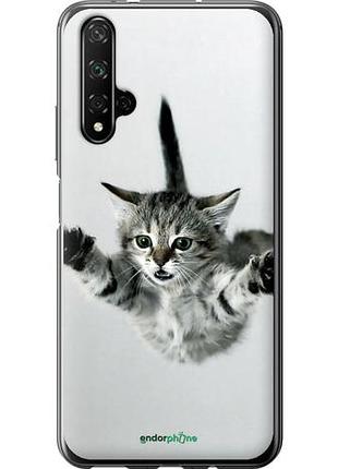 Чехол на huawei honor 20 летящий котёнок "2322u-1697-10746"