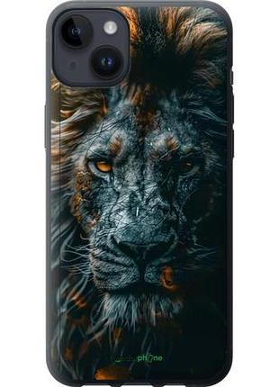 Чехол на iphone 14 plus лев в сумерках "6154u-2645-10746"