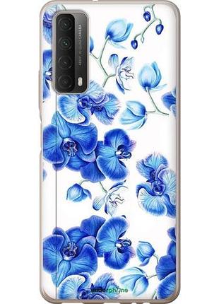 Чехол на huawei p smart 2021 голубые орхидеи "4406u-2100-10746"
