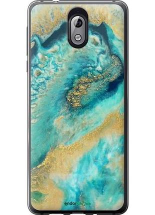Чехол на nokia 3.1 green marble "4365u-1530-10746"