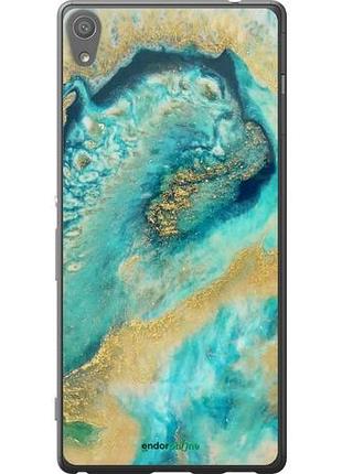 Чехол на sony xperia xa ultra dual f3212 green marble "4365u-391-10746"