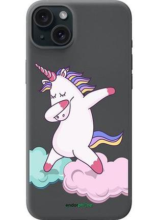 Чехол на iphone 15 plus единорог "4702u-3097-10746"