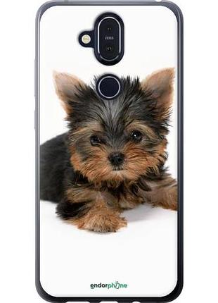 Чехол на nokia 8.1 щенок йоркширского терьера "931u-1620-10746"