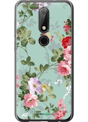 Чехол на nokia 6.1 plus цветочные обои 2 "862u-1539-10746"