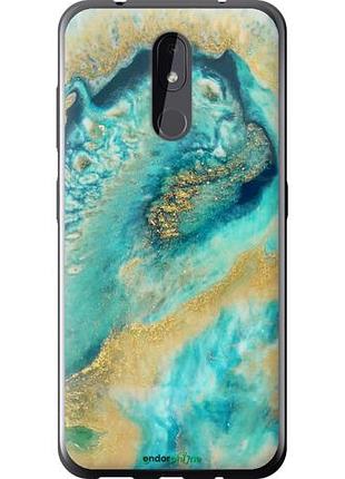 Чехол на nokia 3.2 green marble "4365u-1705-10746"