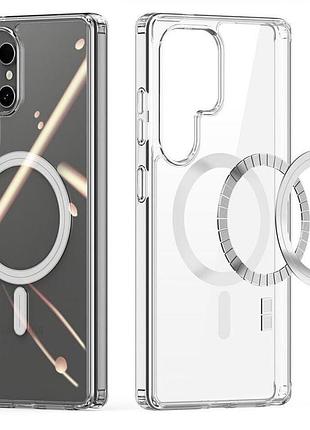 Чехол с magsafe на samsung galaxy s25 ultra магсейф чехол прозрачный