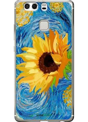 Чохол на huawei p9 plus квіти жовто-блакитні "5308u-300-10746"