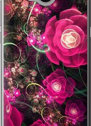 Чехол на huawei y5 2017 абстрактные цветы 3 "850u-992-10746"
