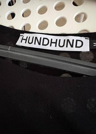 Hundhund чорний напівпрозорий лонгслів з додаванням шовку черный полупрозрачный лонгслив 6