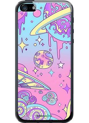 Чехол на iphone 5 розовая галактика "4146u-18-10746"