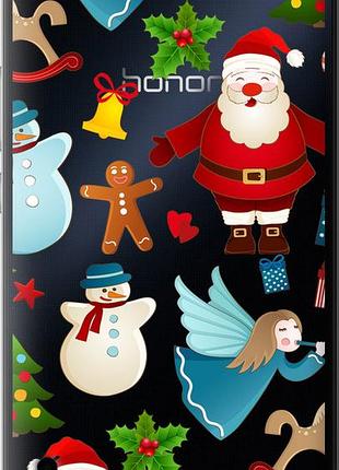 Чехол на huawei honor 6 plus новогодний 1 "4614u-179-10746"