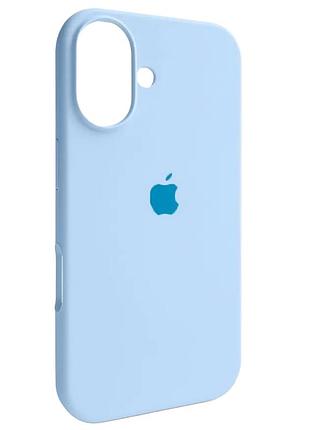 Чохол fiji silicone case для apple iphone 17 бампер накладка soft touch з мікрофіброю sky blue