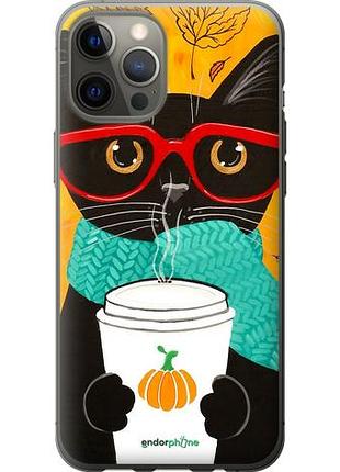 Чохол на iphone 12 pro max осінній кіт "4026u-2054-10746"
