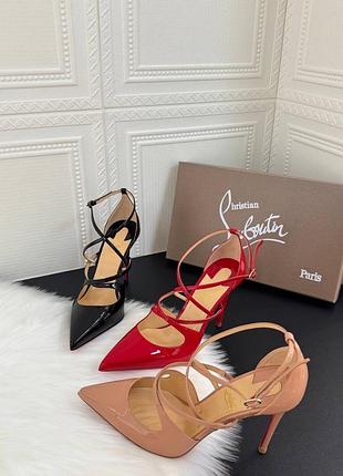 Жіночі шкіряні туфлі лабутени christian louboutin 2