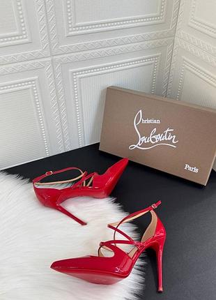 Жіночі шкіряні туфлі лабутени christian louboutin 5