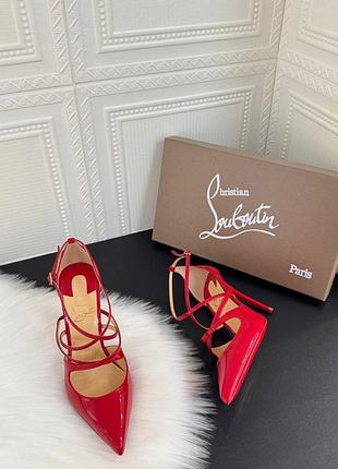 Жіночі шкіряні туфлі лабутени christian louboutin 6