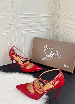 Жіночі шкіряні туфлі лабутени christian louboutin 10