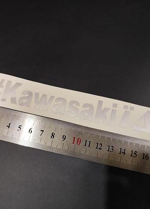Серебристый металлик наклейки на мотоцикл мопед скутер kawasaki кавасаки едит їде