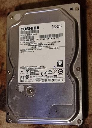 100% hdd 3.5 500 гб toshiba 7200 rpm 128/144 dt01aca050 жорсткий диск тоби