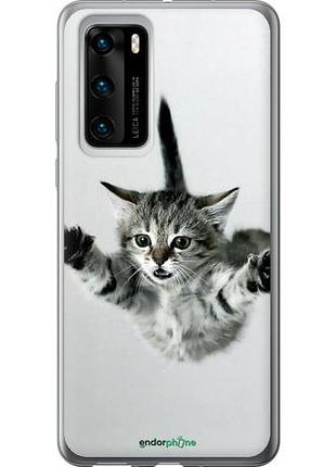 Чехол на huawei p40 летящий котёнок "2322u-1840-10746"