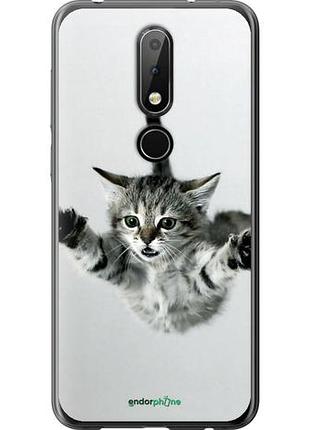 Чехол на nokia 6.1 plus летящий котёнок "2322u-1539-10746"