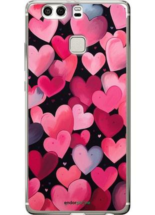 Чехол на huawei p9 plus сердечки 4 "5662u-300-10746"