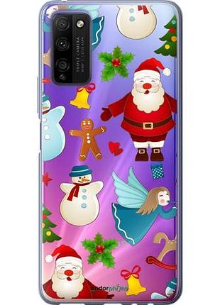 Чехол на huawei honor 30 lite новогодний 1 "4614u-2074-10746"