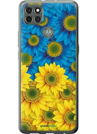 Чохол на motorola g9 power жовто-блакитні квіти "1048u-2229-10746"