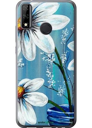 Чехол на huawei p smart 2020 красивые арт-ромашки "4031u-2060-10746"