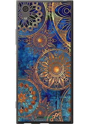 Чехол на sony xperia xa1 g3112 золотой узор "678u-964-10746"