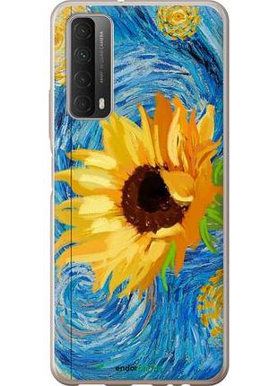 Чохол на huawei p smart 2021 квіти жовто-блакитні "5308u-2100-10746"