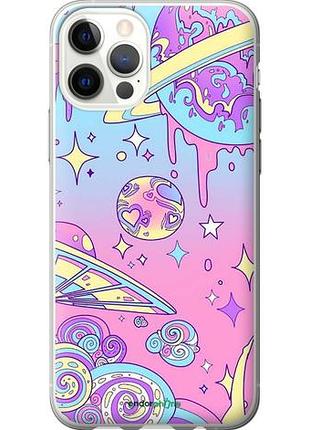 Чехол на iphone 12 pro розовая галактика "4146u-2052-10746"