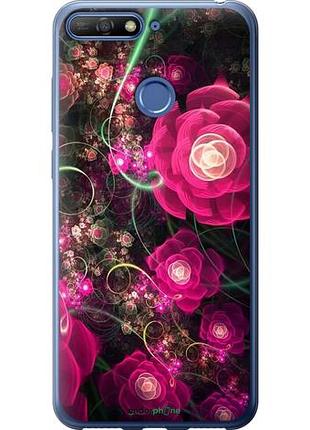 Чехол на huawei honor 7a pro абстрактные цветы 3 "850u-1440-10746"