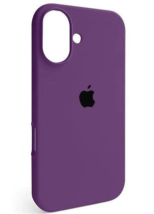 Чехол fiji silicone case для apple iphone 17 бампер накладка soft touch с микрофиброй purple