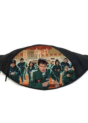 Поясная сумка бананка игра в кальмара (gb - squid game 07) gear bag черная