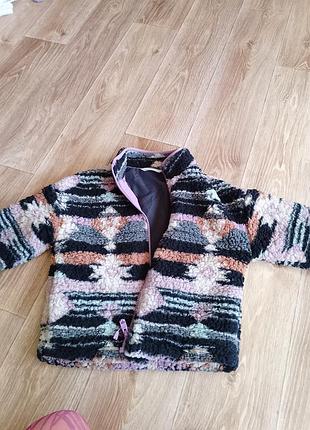Теплая мягкая куртка-кофта, 6-7 лет