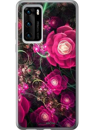 Чохол на huawei p40 абстрактні квіти 3 "850u-1840-10746"