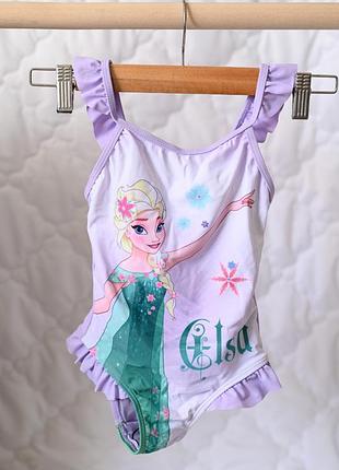 Новый слитный купальник disney "elsa". 98–104 см (2-4 р.)
