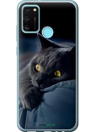Чехол на huawei honor 9a дымчатый кот "825u-1900-10746"