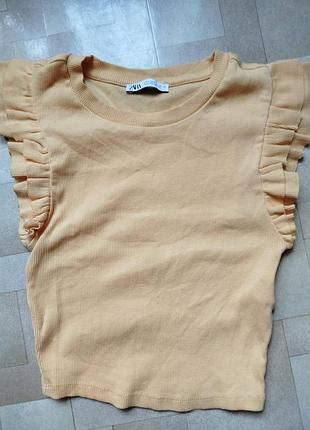 Футболка с рюшами zara