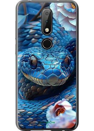 Чехол на nokia 6.1 plus blue snake "6079u-1539-10746"