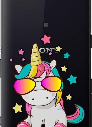 Чехол на sony xperia z3 compact d5803 единорог в очках "4879u-277-10746"
