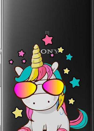 Чехол на sony xperia m5 e5633 единорог в очках "4879u-217-10746"