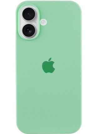 Чехол fiji silicone case для apple iphone 17 бампер накладка soft touch с микрофиброй pistachio
