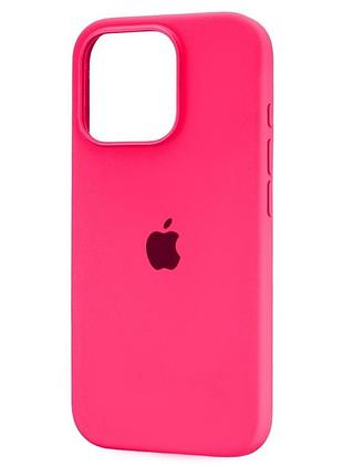 Чехол fiji silicone case для apple iphone 16 pro бампер накладка soft touch с микрофиброй hot pink
