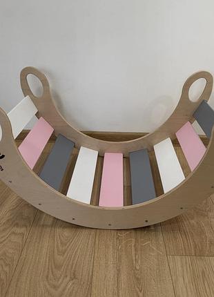 Детская кроватка качалка "балансир" (pink)