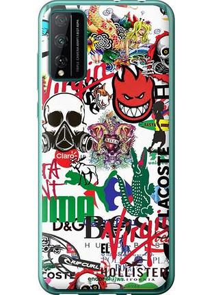 Чехол на huawei honor play 4t pro many different logos "4022u-1914-10746"