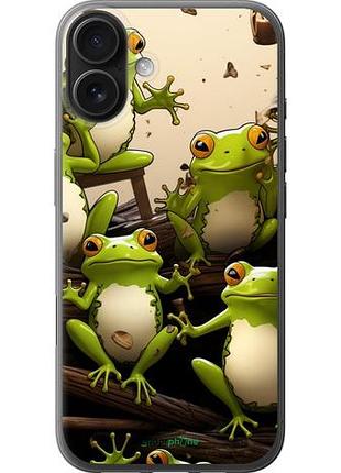 Чехол на iphone 16 plus жабки "5656u-3714-10746"