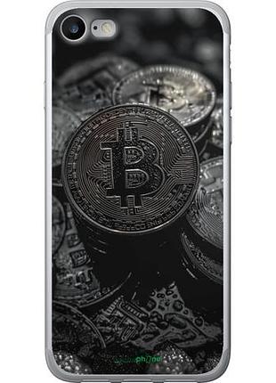 Чехол на iphone se 2020 black bitcoin "6090u-2013-10746"